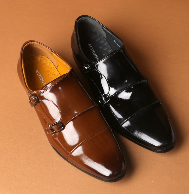 Premium Brown Black Glossy Formal for Men | Stylish Formal & Casual Shoes